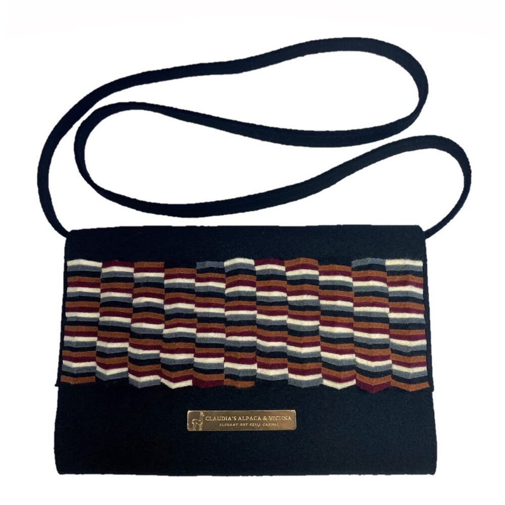7709 Clutch Purses . Crossbody Bag purse in Alpaca Felt! ARIANA.